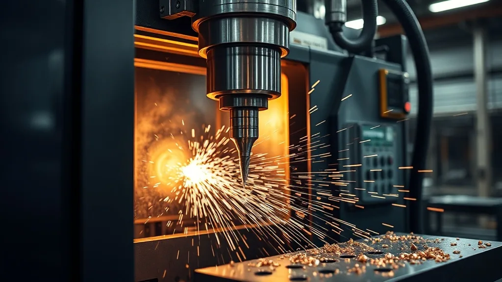 5-axis CNC milling machine cutting hardened tool steel at Custom Molding Company South Africa