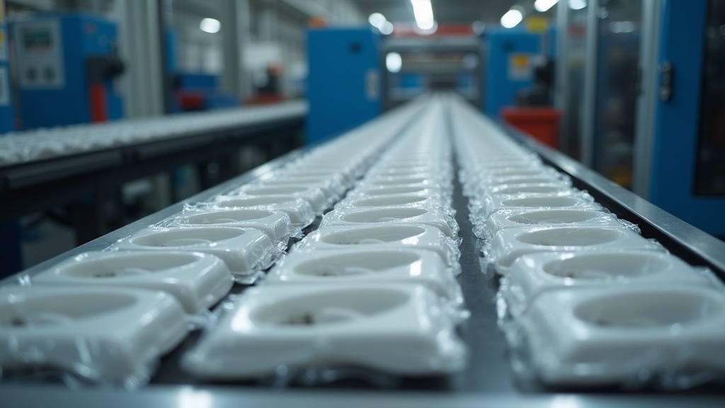High-volume contract injection moulding production run at Custom Molding Company South Africa