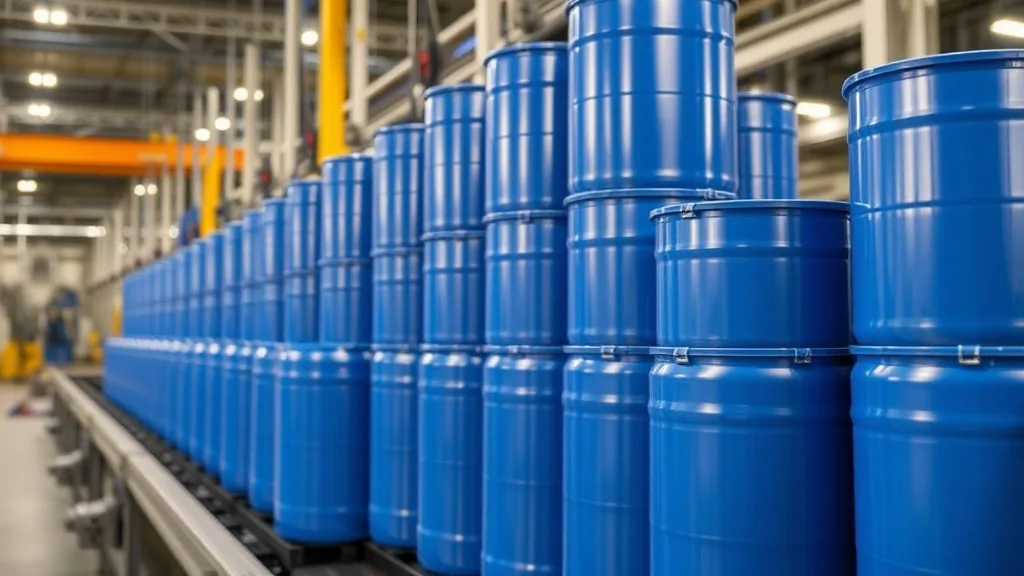 HDPE industrial drum and packaging production line at Custom Molding Company South Africa