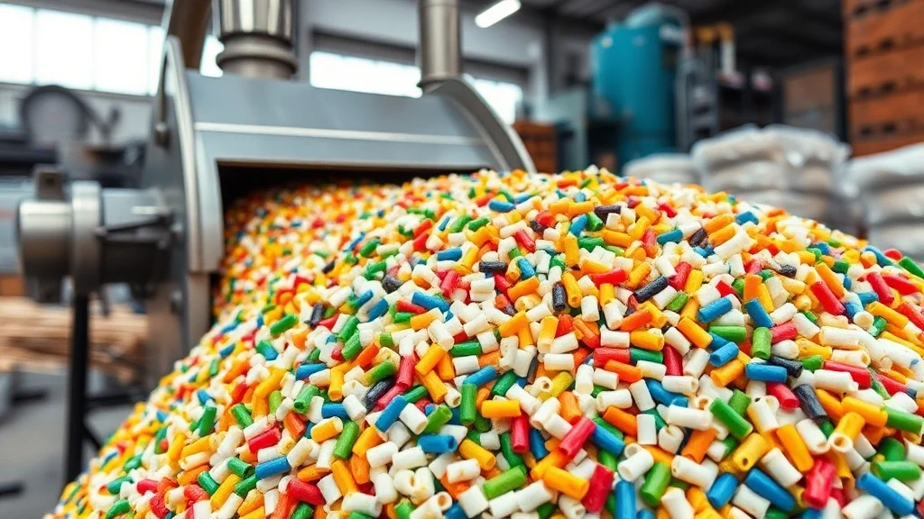 Industrial plastic regrind pellets