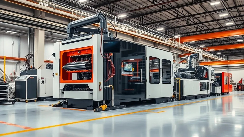 Automated plastic injection molding press at Custom Molding Company South Africa facility