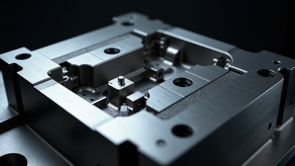 CNC machining of a P20 tool steel injection mould cavity at Custom Molding Company South Africa